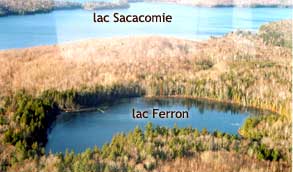 Vue arienne :: lac Sacacomie :: lac Ferron
